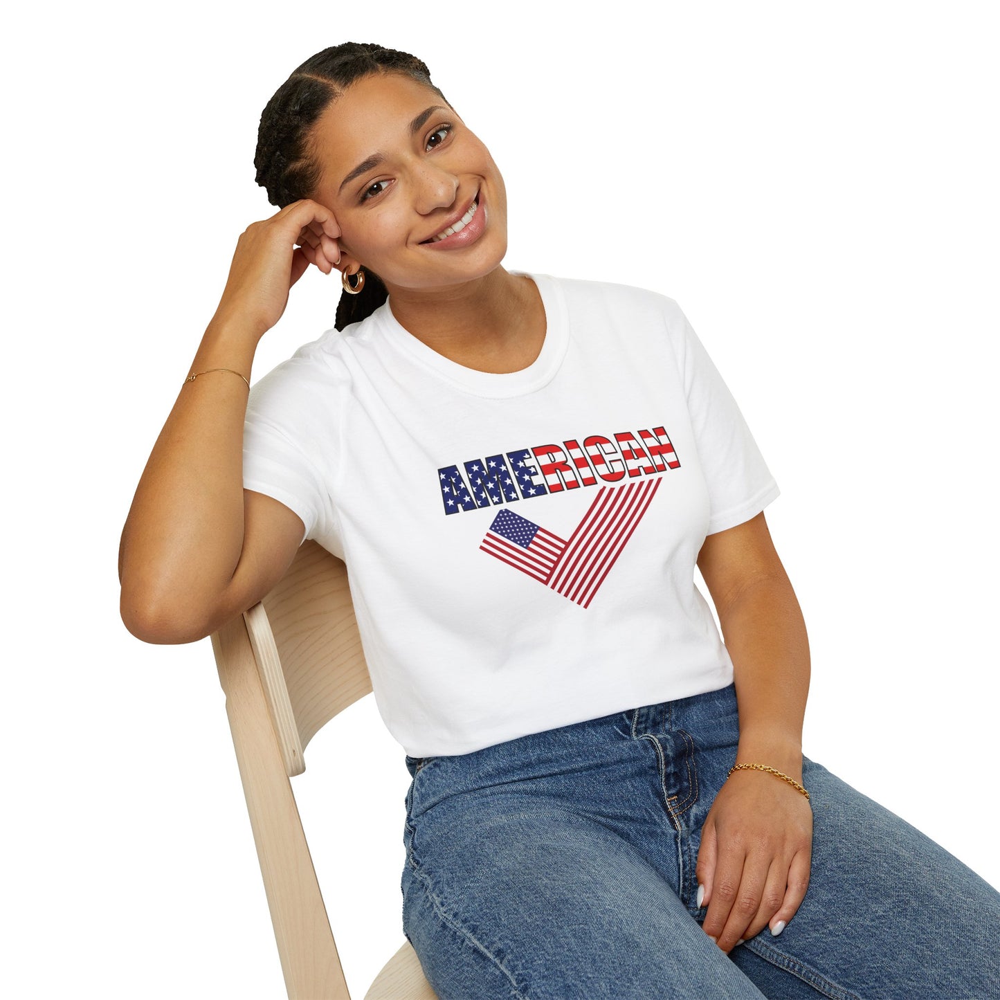 American Flag Vintage Style T-Shirt