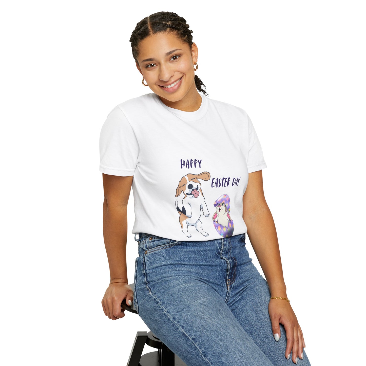 Funny Dog and Bunny Easter Unisex T-shirt
