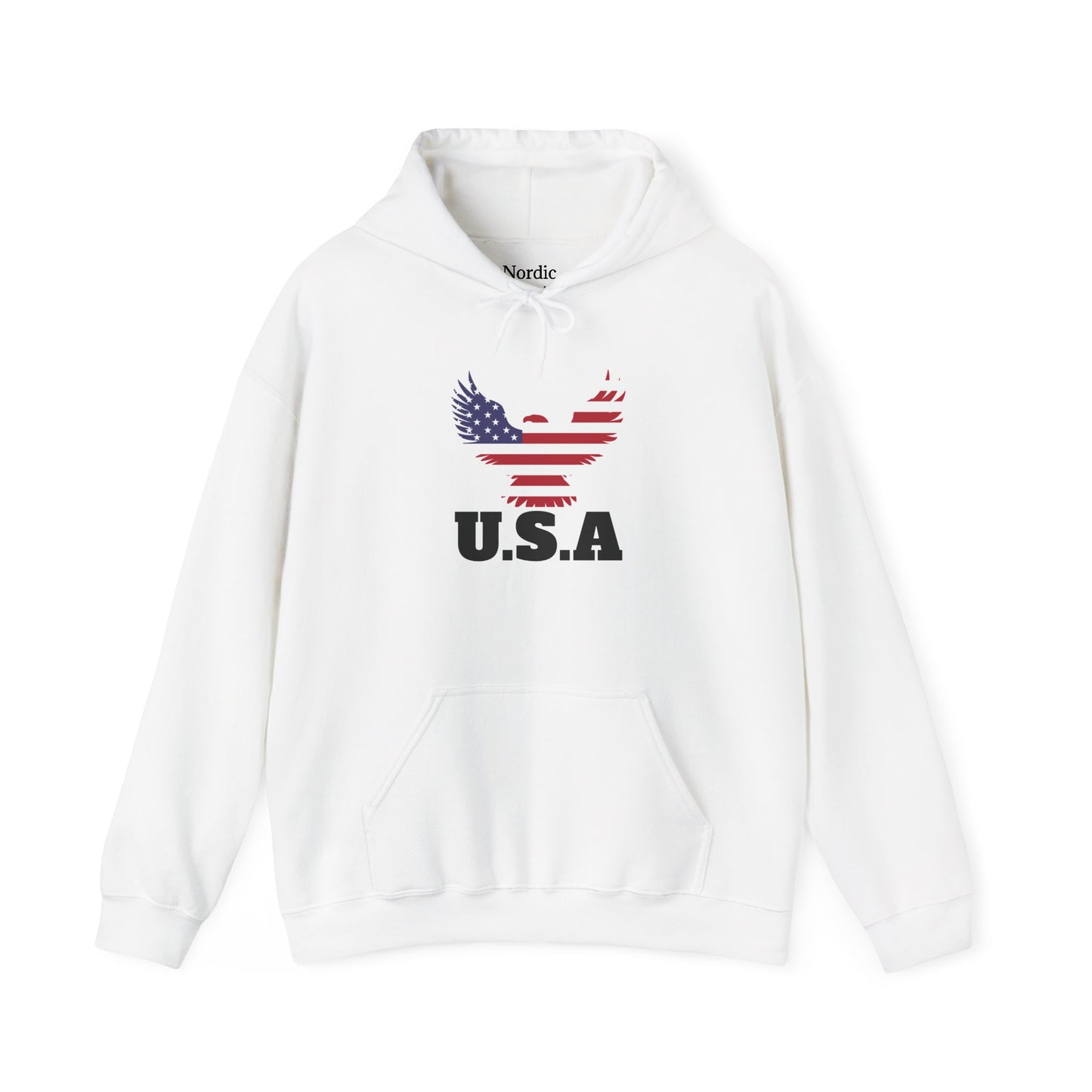White USA Flag Hoodie