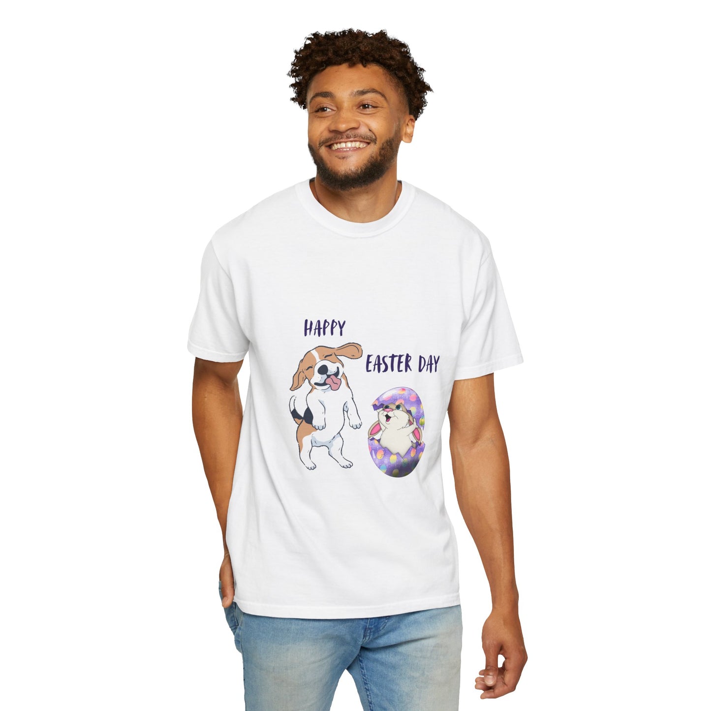 Funny Dog and Bunny Easter Unisex T-shirt