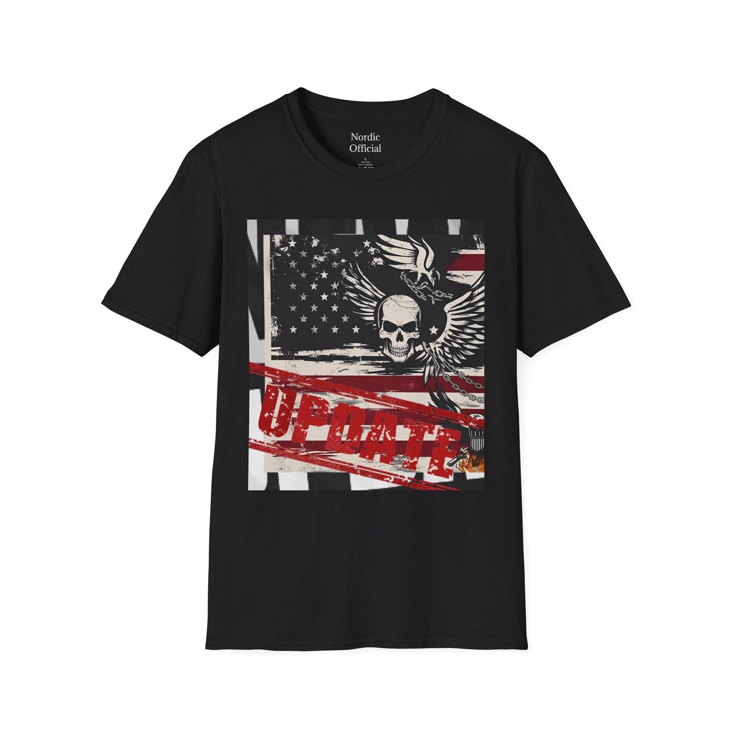 Black SKull Flag American T-shirt - Nordic OfficialBlack SKull Flag American T-shirtT-Shirt