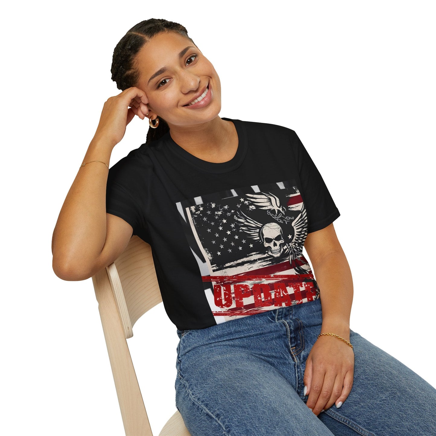 Black SKull Flag American T-shirt - Nordic OfficialBlack SKull Flag American T-shirtT-Shirt