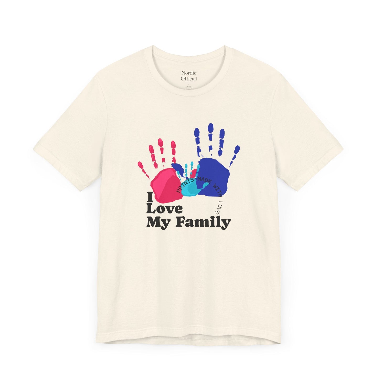 I Love My Family – Handprint Graphic Tee - Nordic OfficialI Love My Family – Handprint Graphic TeeT-Shirt