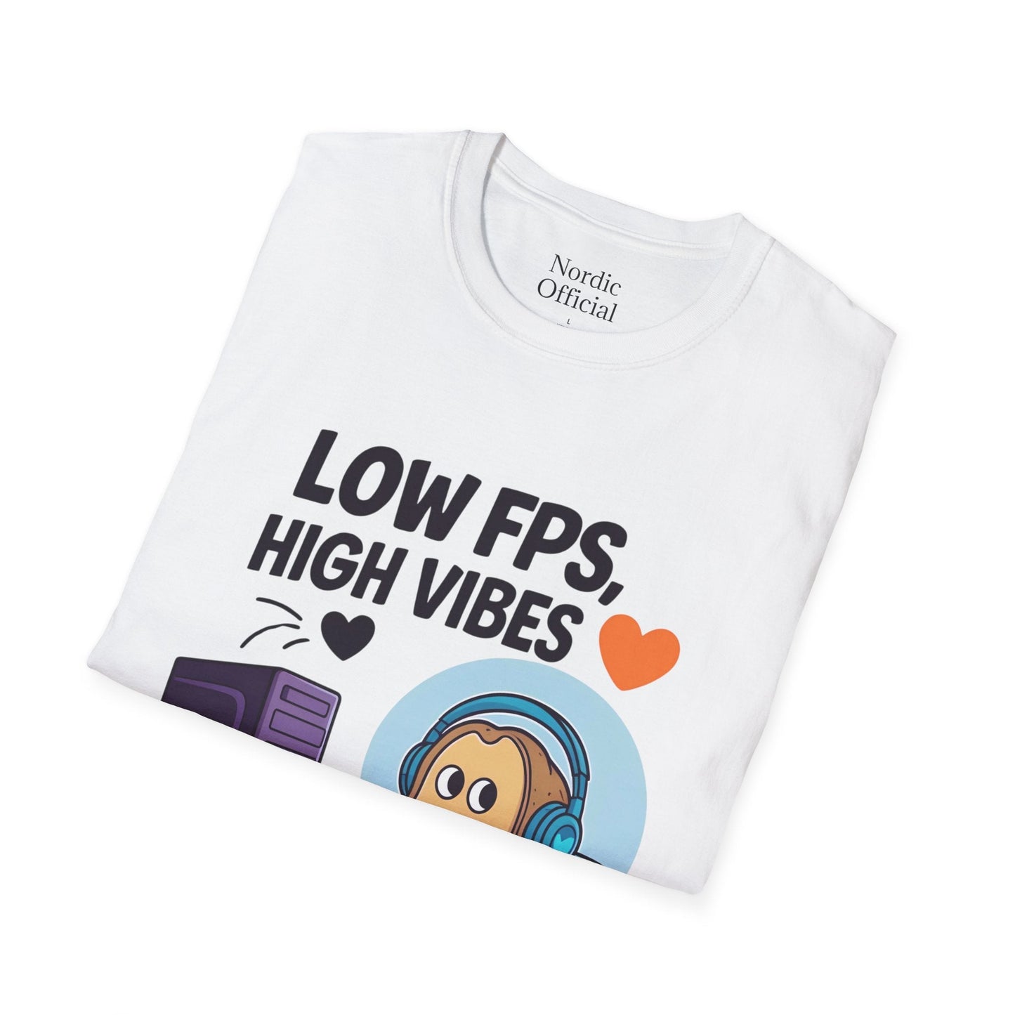 "Low FPS High Vibes" Gaming T-Shirt – Funny Gamer Shirt for Casual Players, Streamers & Retro PC Fans - Nordic Official"Low FPS High Vibes" Gaming T-Shirt – Funny Gamer Shirt for Casual Players, Streamers & Retro PC FansT-Shirt