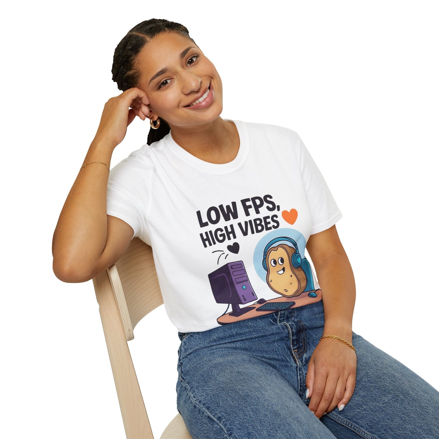 "Low FPS High Vibes" Gaming T-Shirt – Funny Gamer Shirt for Casual Players, Streamers & Retro PC Fans - Nordic Official"Low FPS High Vibes" Gaming T-Shirt – Funny Gamer Shirt for Casual Players, Streamers & Retro PC FansT-Shirt