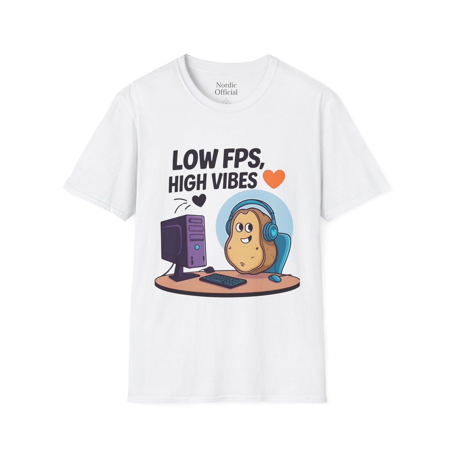 "Low FPS High Vibes" Gaming T-Shirt – Funny Gamer Shirt for Casual Players, Streamers & Retro PC Fans - Nordic Official"Low FPS High Vibes" Gaming T-Shirt – Funny Gamer Shirt for Casual Players, Streamers & Retro PC FansT-Shirt