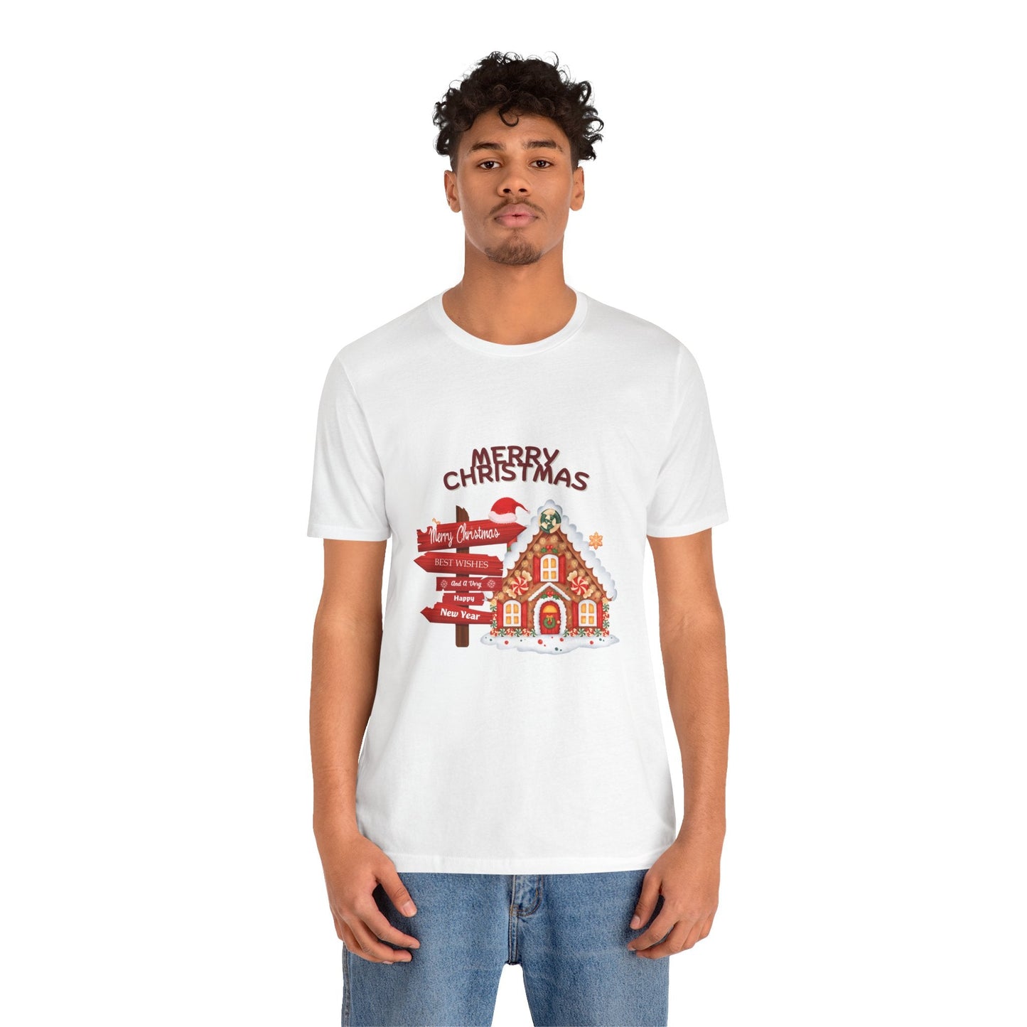 Merry Christmas Gingerbread House Tee – Cozy Holiday Vibe - Nordic OfficialMerry Christmas Gingerbread House Tee – Cozy Holiday VibeT-Shirt