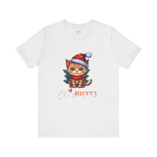 Merry Kitty Christmas Unisex Jersey Tee – Purr - fect Holiday Chee - Nordic OfficialMerry Kitty Christmas Unisex Jersey Tee – Purr - fect Holiday CheeT-Shirt