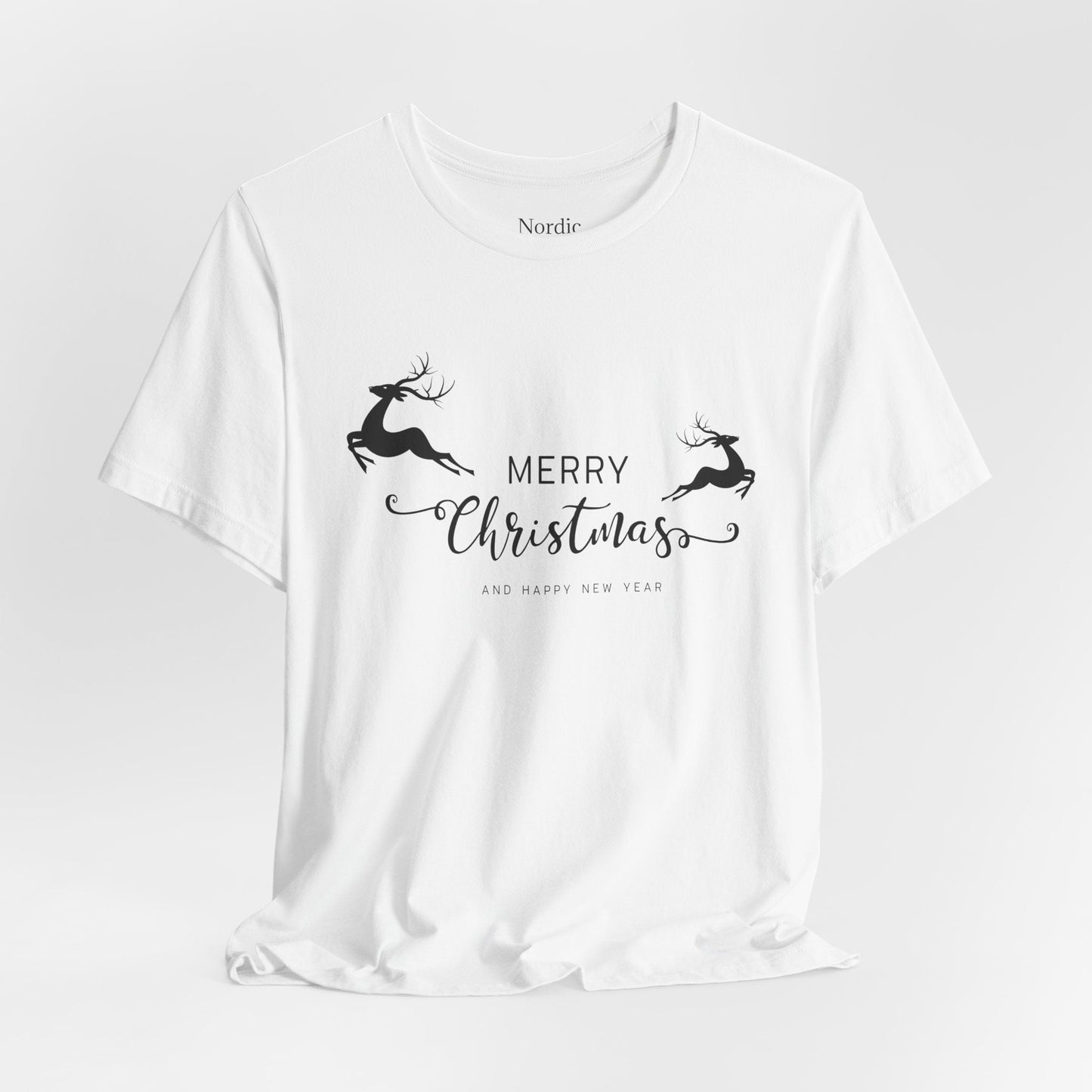 ๐โจ Minimal Merry Christmas Reindeer Tee - Nordic Official๐โจ Minimal Merry Christmas Reindeer TeeT-Shirt