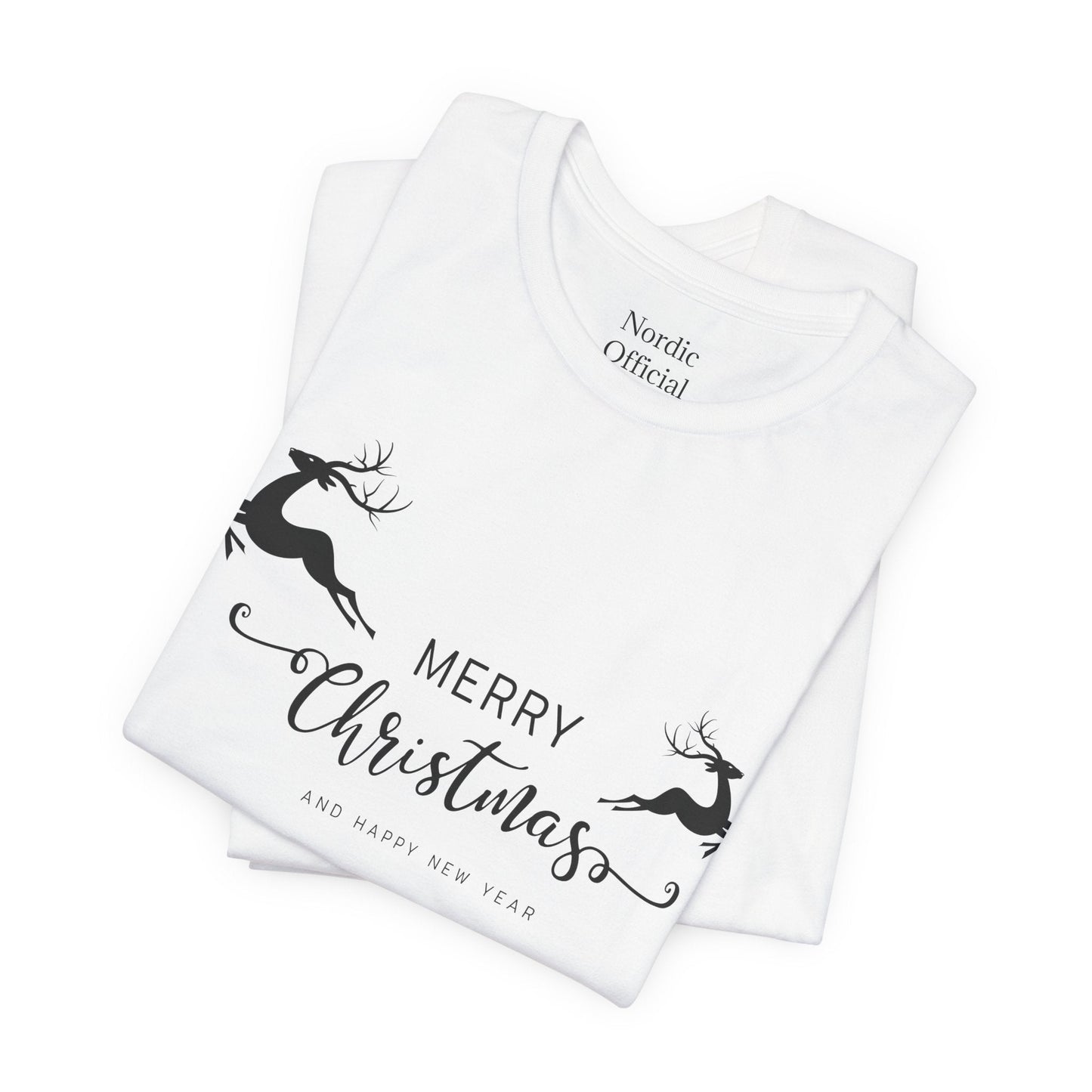 ๐โจ Minimal Merry Christmas Reindeer Tee - Nordic Official๐โจ Minimal Merry Christmas Reindeer TeeT-Shirt