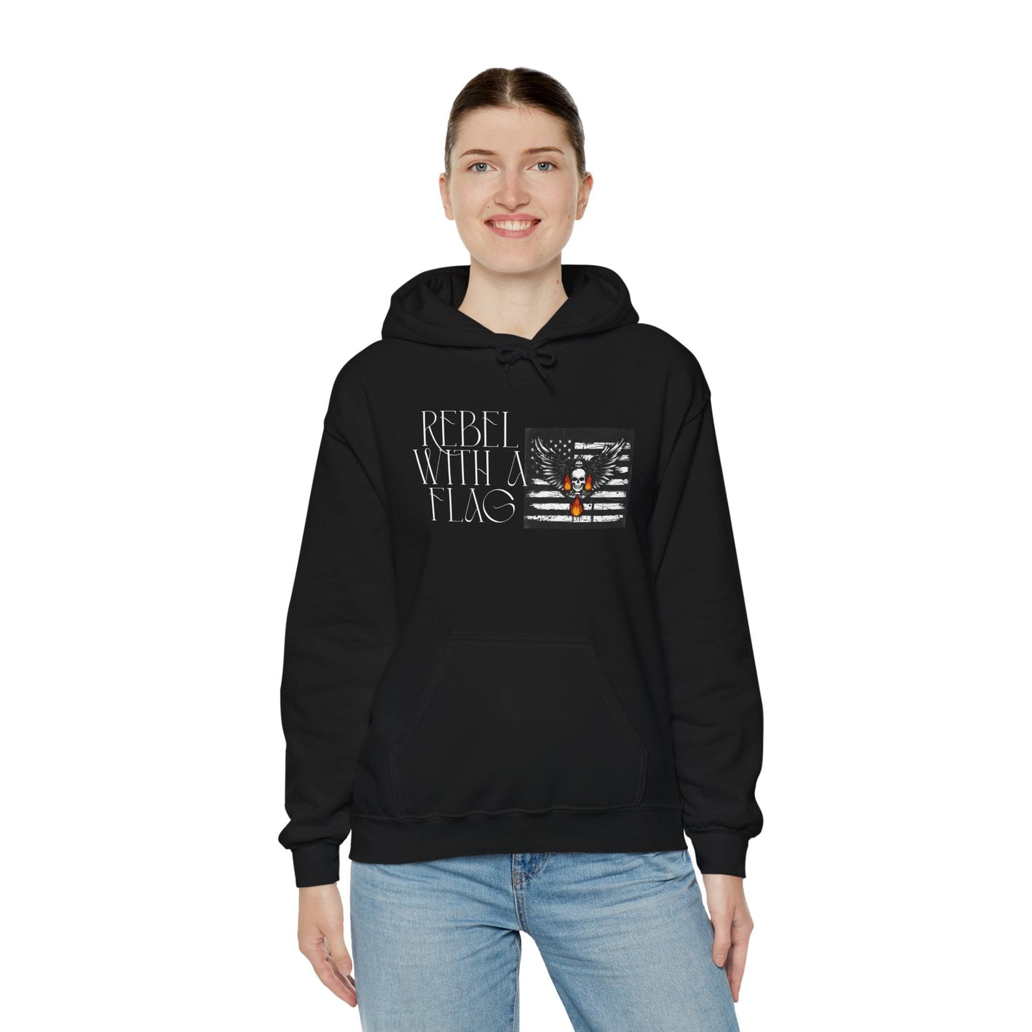 Rebel With A Flag Black Hoodie - Nordic OfficialRebel With A Flag Black HoodieHoodie