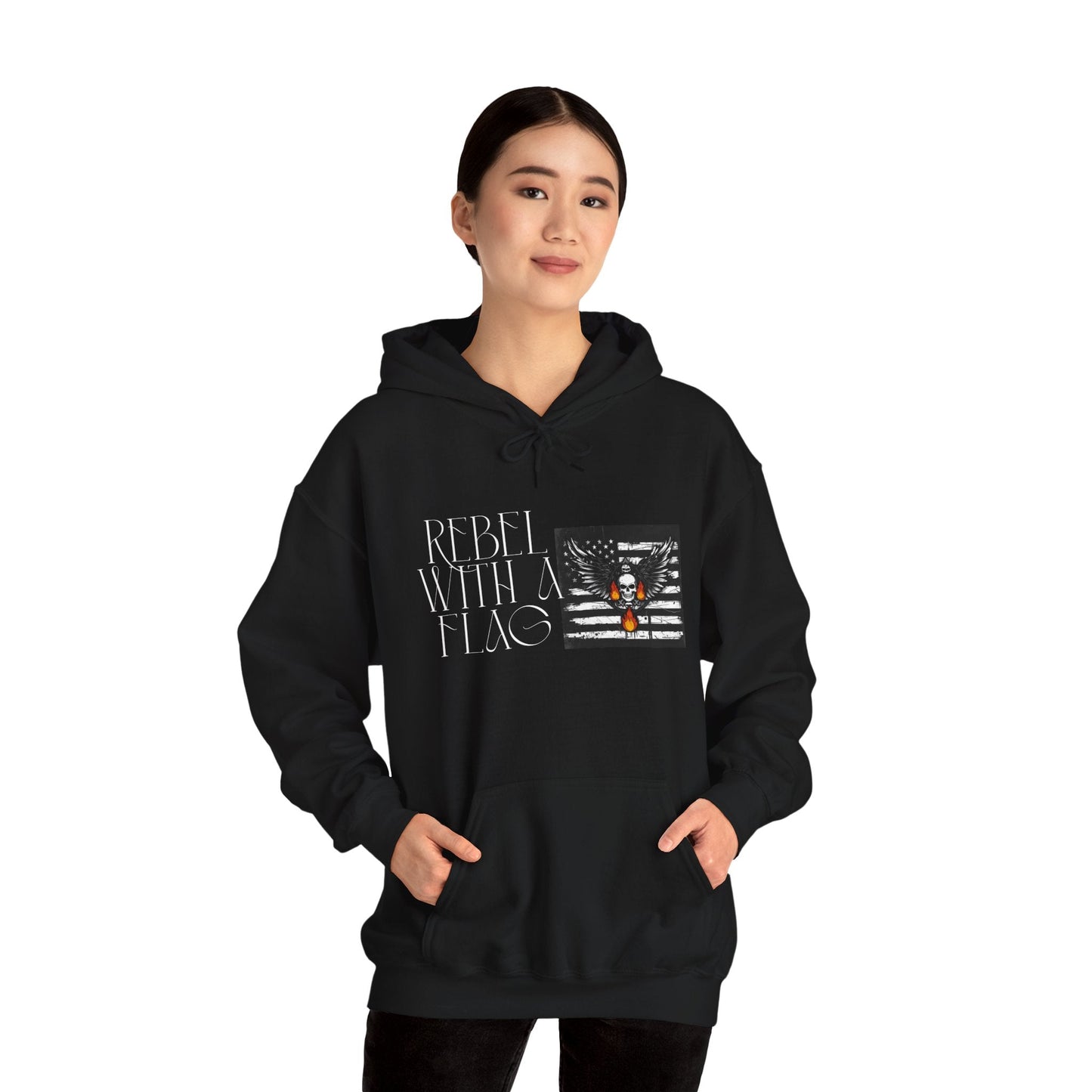 Rebel With A Flag Black Hoodie - Nordic OfficialRebel With A Flag Black HoodieHoodie