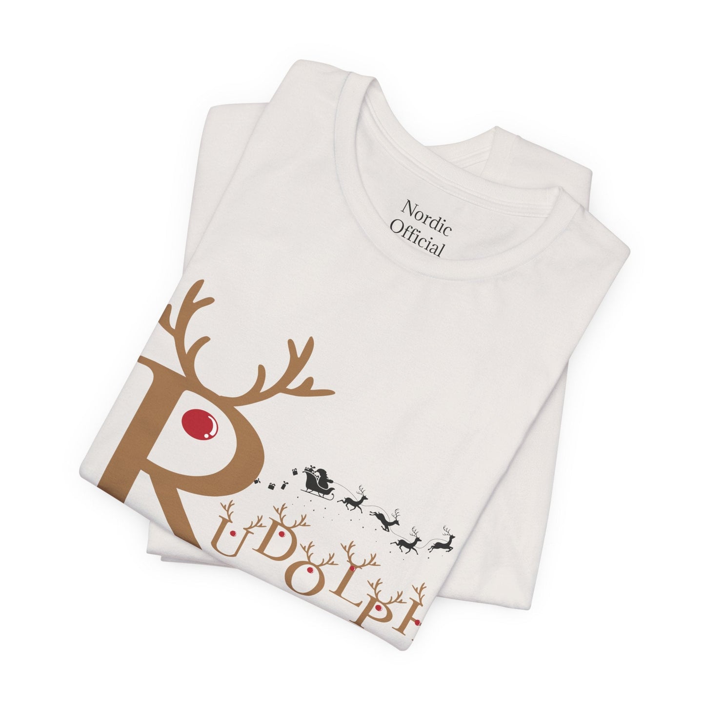 🦌 Rudolph the Red Nose – Minimalist Christmas Tee - Nordic Official🦌 Rudolph the Red Nose – Minimalist Christmas TeeT-Shirt