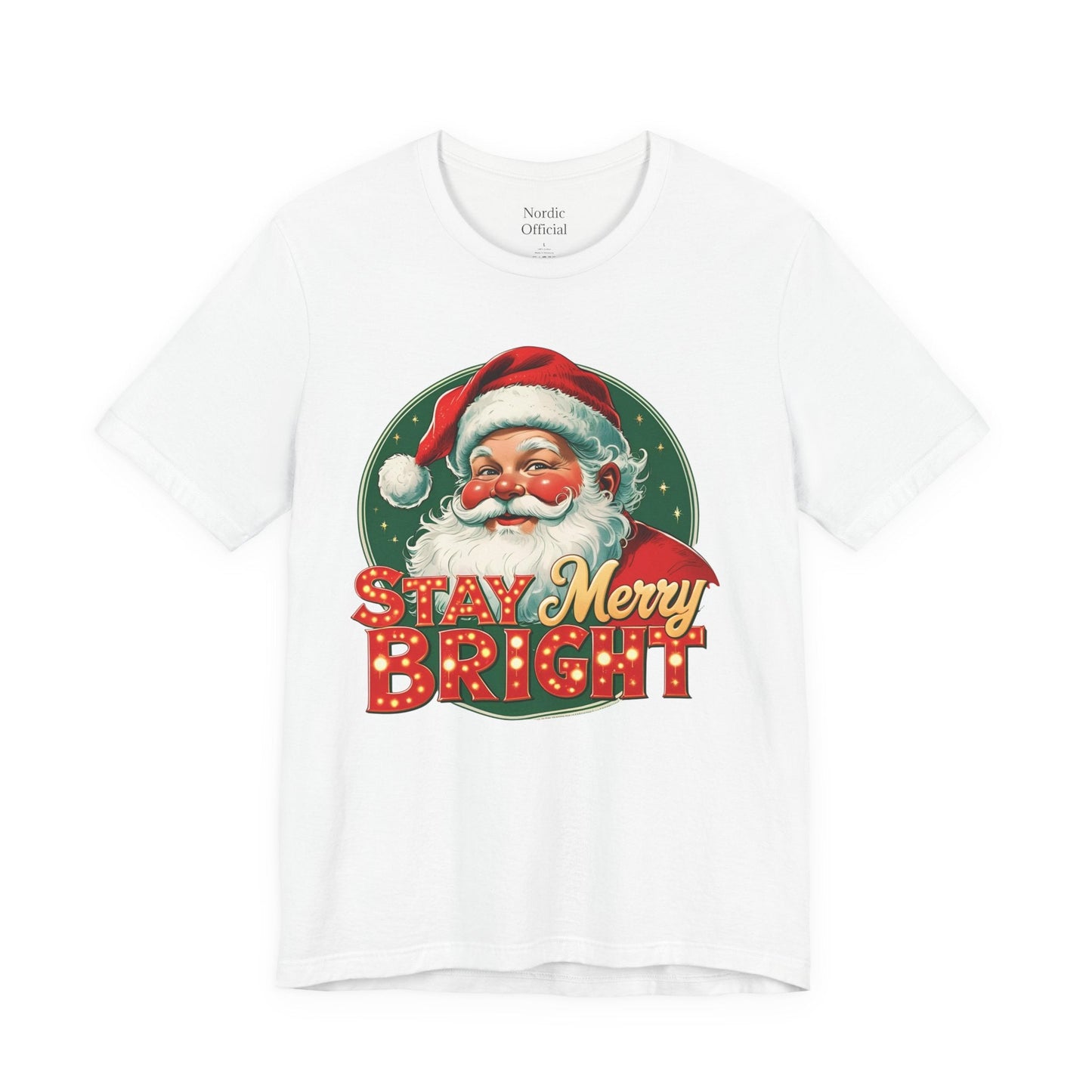 Stay Merry Bright – Vintage Santa Tee - Nordic OfficialStay Merry Bright – Vintage Santa TeeT-Shirt