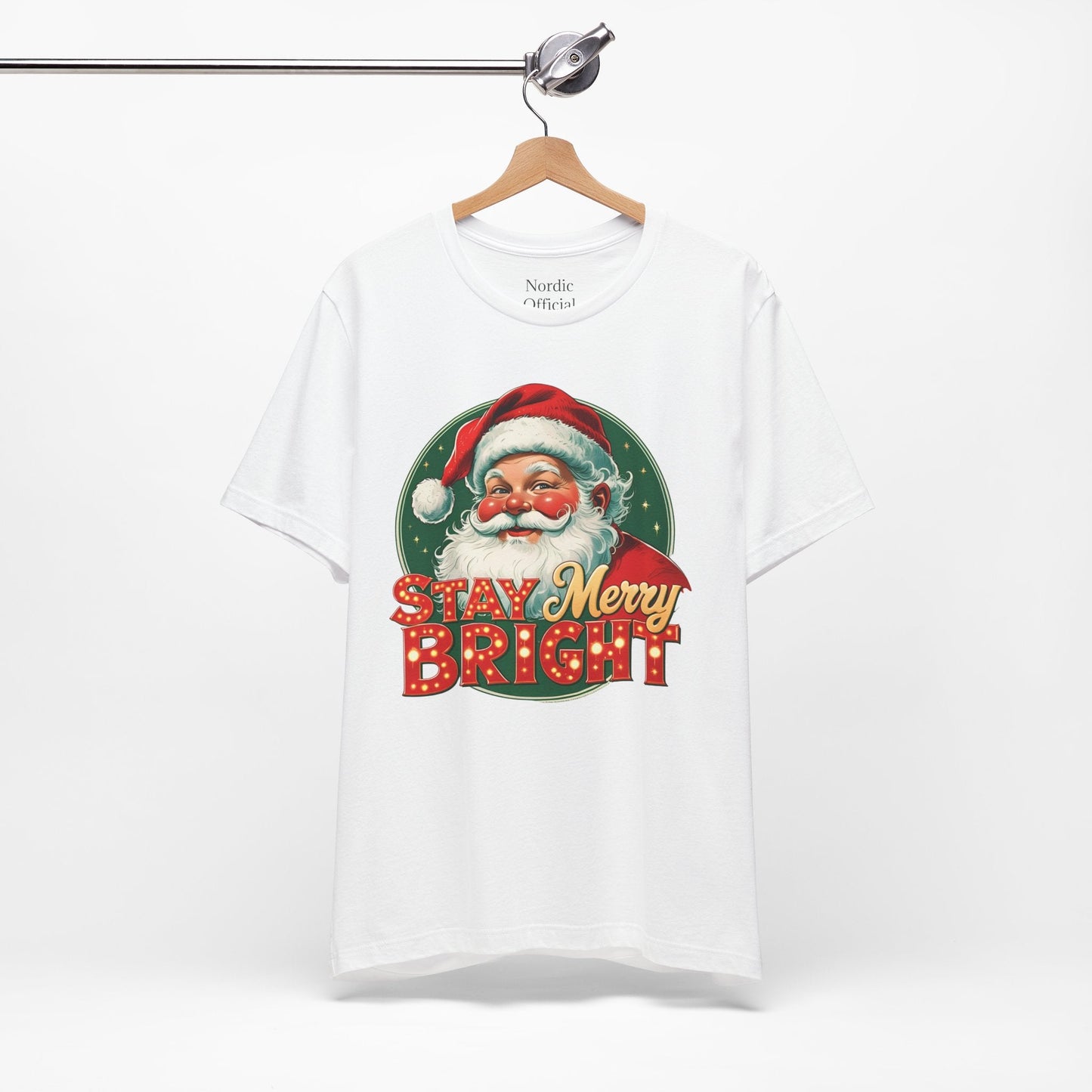 Stay Merry Bright – Vintage Santa Tee - Nordic OfficialStay Merry Bright – Vintage Santa TeeT-Shirt