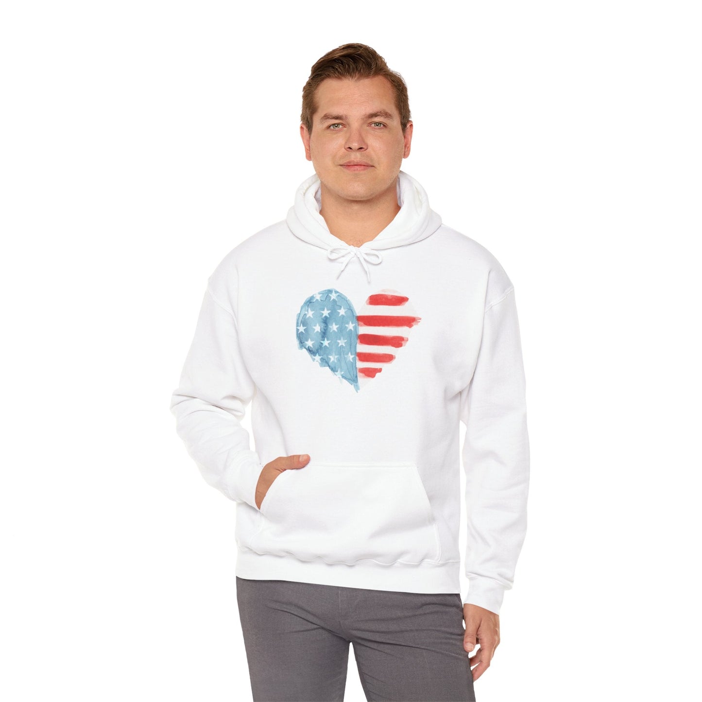 Unisex American Flag Heart Hoodie – Cozy Cotton Blend Sweatshirt - Nordic OfficialUnisex American Flag Heart Hoodie – Cozy Cotton Blend SweatshirtHoodie