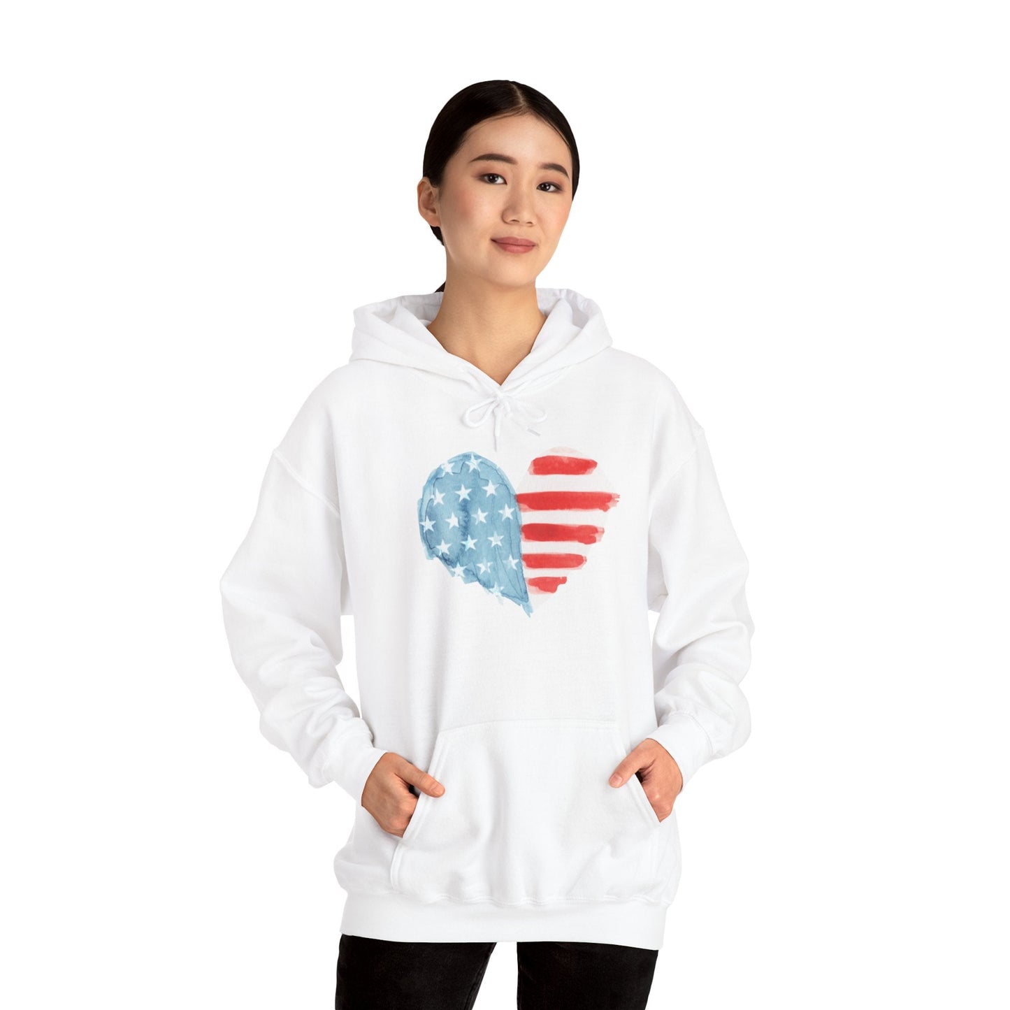 Unisex American Flag Heart Hoodie – Cozy Cotton Blend Sweatshirt - Nordic OfficialUnisex American Flag Heart Hoodie – Cozy Cotton Blend SweatshirtHoodie