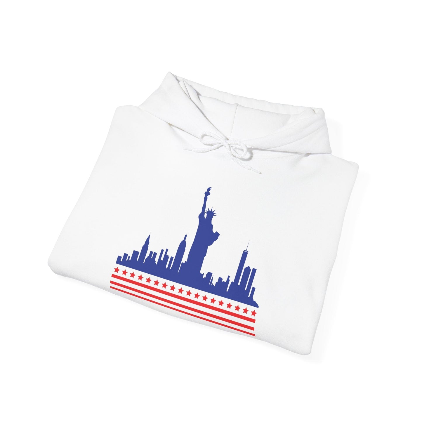 π½πΊπΈ Unisex Statue of Liberty & NYC Skyline Hoodie β Patriotic American Flag Sweatshirt for Trendy, Sporty Lifestyles - Nordic Officialπ½πΊπΈ Unisex Statue of Liberty & NYC Skyline Hoodie β Patriotic American Flag Sweatshirt for Trendy, Sporty LifestylesHoodie