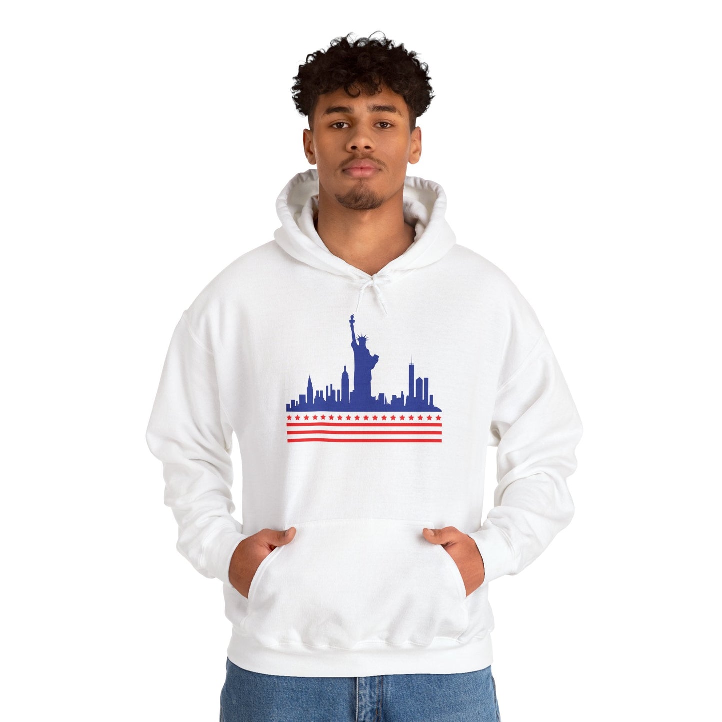 π½πΊπΈ Unisex Statue of Liberty & NYC Skyline Hoodie β Patriotic American Flag Sweatshirt for Trendy, Sporty Lifestyles - Nordic Officialπ½πΊπΈ Unisex Statue of Liberty & NYC Skyline Hoodie β Patriotic American Flag Sweatshirt for Trendy, Sporty LifestylesHoodie