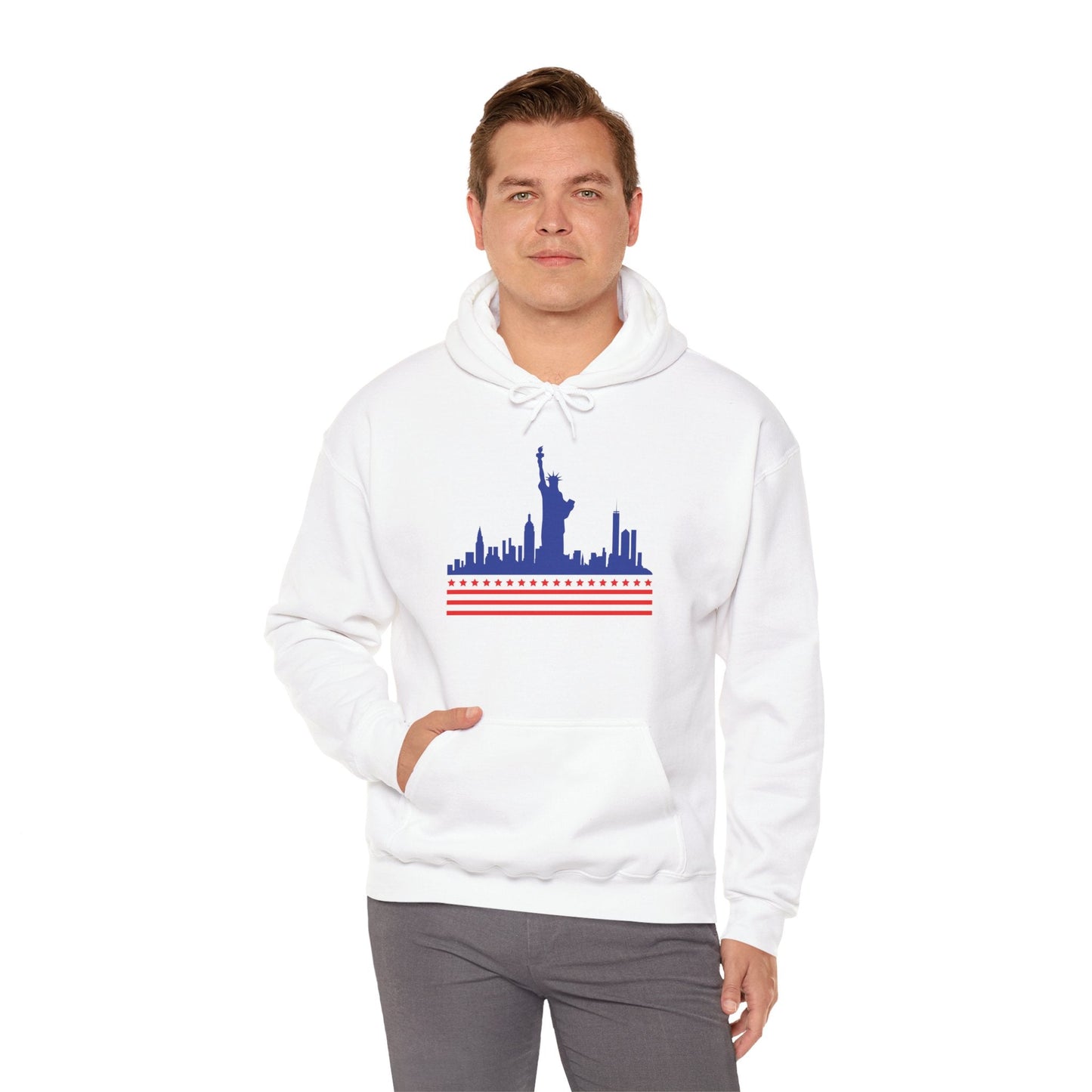 π½πΊπΈ Unisex Statue of Liberty & NYC Skyline Hoodie β Patriotic American Flag Sweatshirt for Trendy, Sporty Lifestyles - Nordic Officialπ½πΊπΈ Unisex Statue of Liberty & NYC Skyline Hoodie β Patriotic American Flag Sweatshirt for Trendy, Sporty LifestylesHoodie
