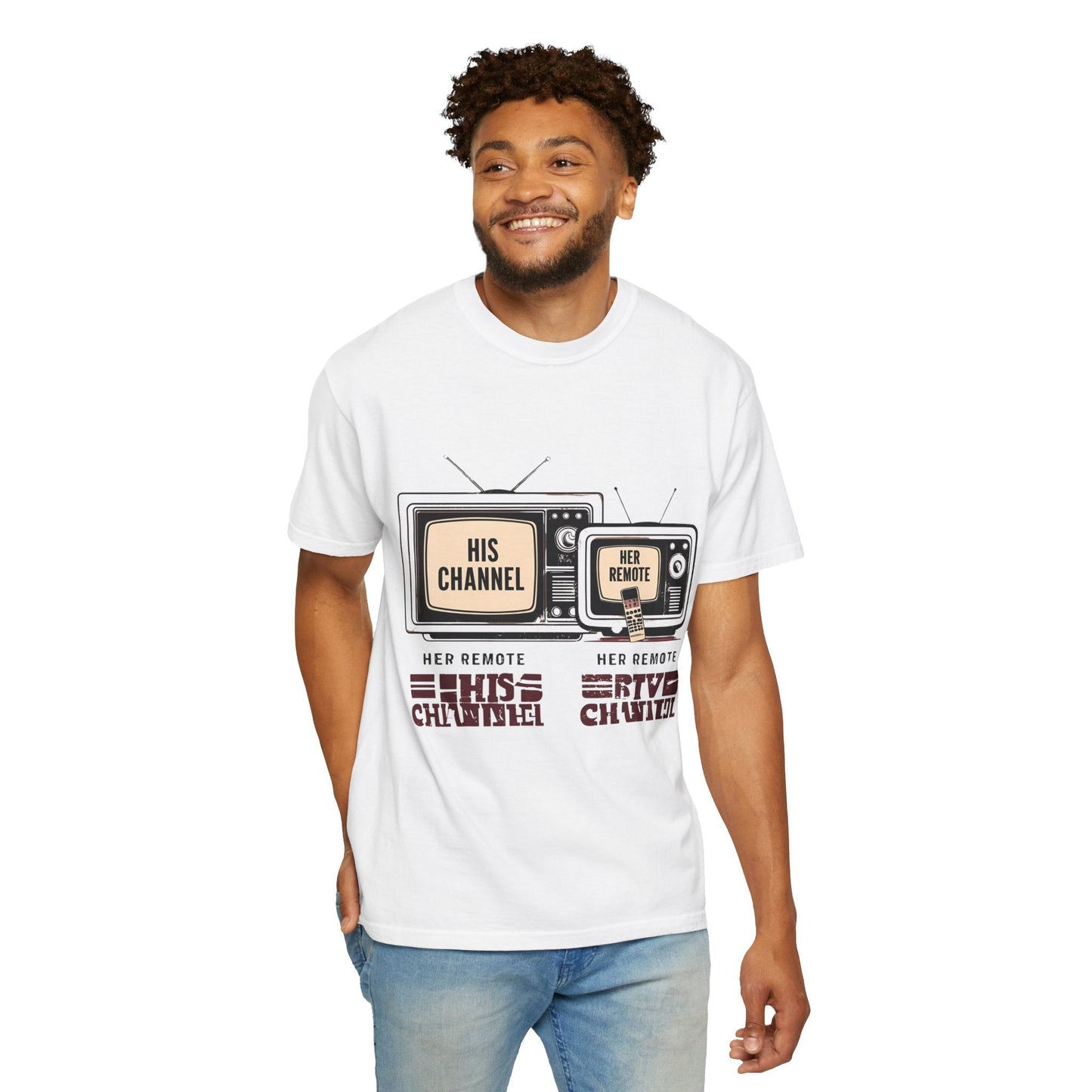 Vintage Unisex T-shirt His Chanel, Her Remote - Nordic OfficialVintage Unisex T-shirt His Chanel, Her RemoteT-Shirt