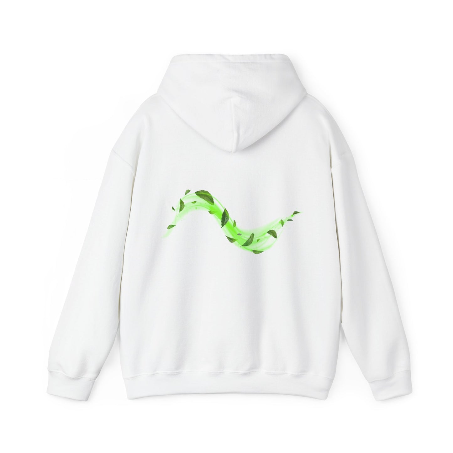 Hoodies Green Wavy Leaves