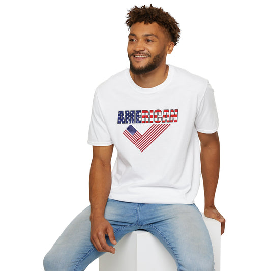 American Flag  Vintage Style T-Shirt