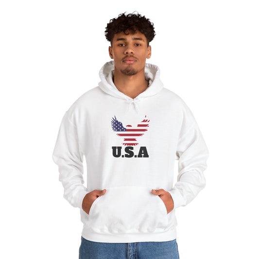White USA Flag Hoodie