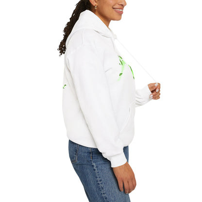 Hoodies Green Wavy Leaves