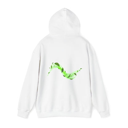 Hoodies Green Wavy Leaves