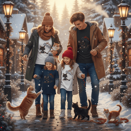 Black Kitty Christmas Lights Tee – Holiday Cheer with a Playful Twist - Nordic OfficialBlack Kitty Christmas Lights Tee – Holiday Cheer with a Playful TwistT-Shirt