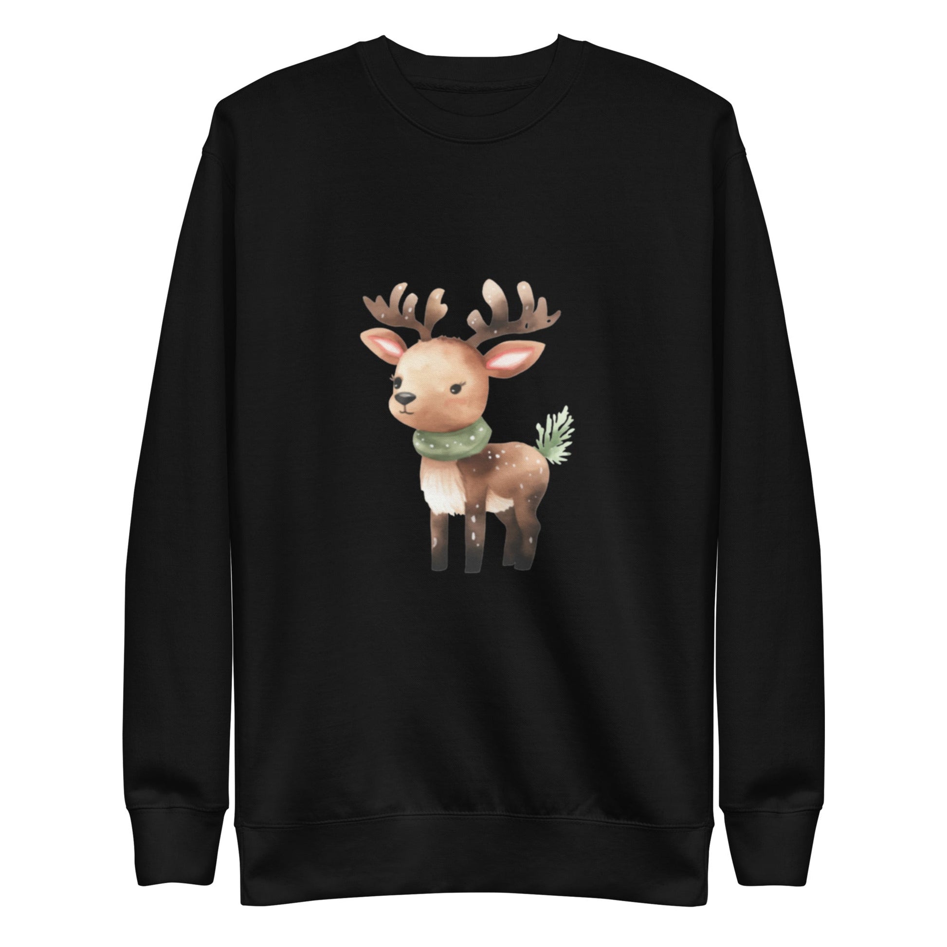 Black Noel Reindeer Sweatshirt - Nordic OfficialProduct mockup