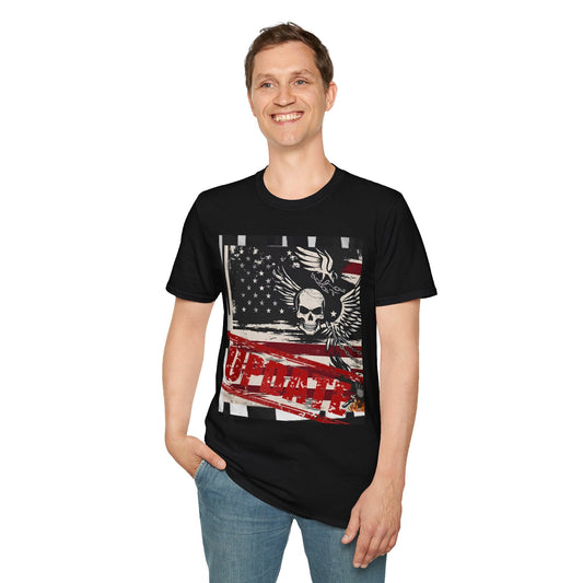 Black SKull Flag American T-shirt - Nordic OfficialBlack SKull Flag American T-shirtT-Shirt