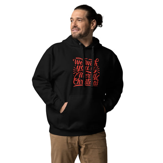 christmas wish black hoodie - Nordic OfficialProduct mockup