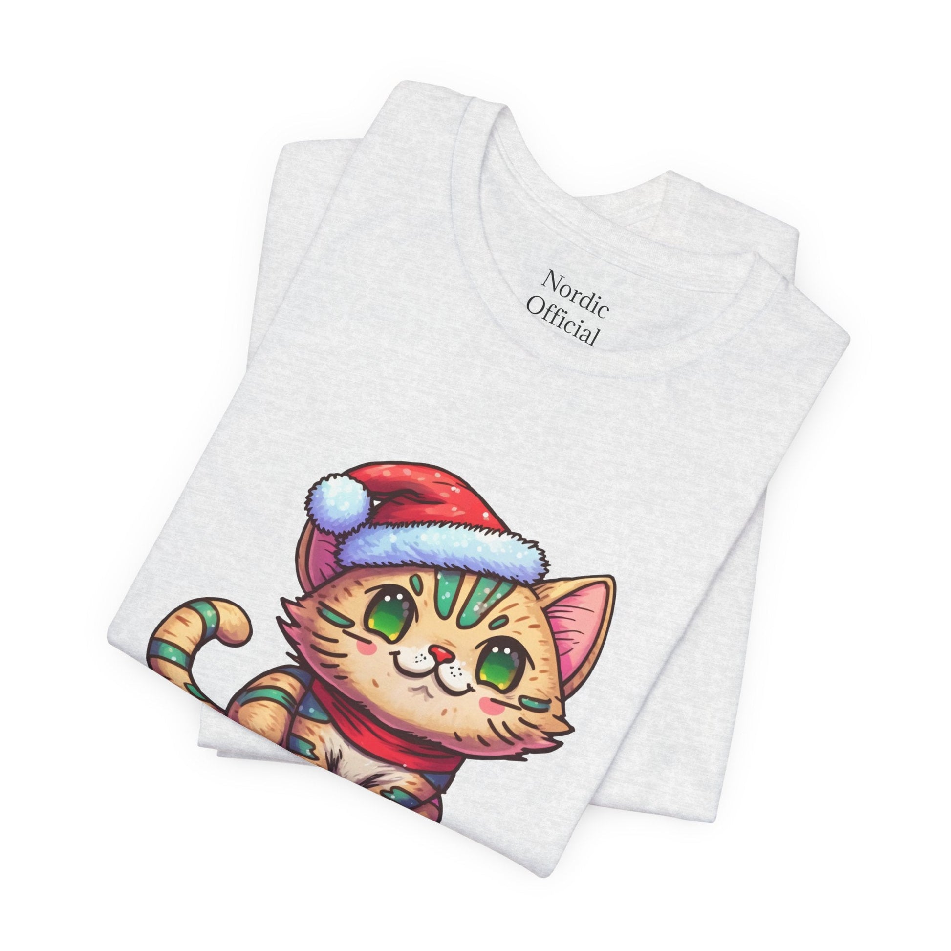 Cute Christmas Cat Tee – Purr - fect Holiday Cheer - Nordic OfficialCute Christmas Cat Tee – Purr - fect Holiday CheerT-Shirt