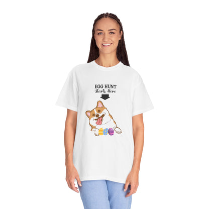Easter Eggs Hunt Unisex T-shirt with Funny Dog Design - Nordic OfficialEaster Eggs Hunt Unisex T-shirt with Funny Dog DesignT-Shirt