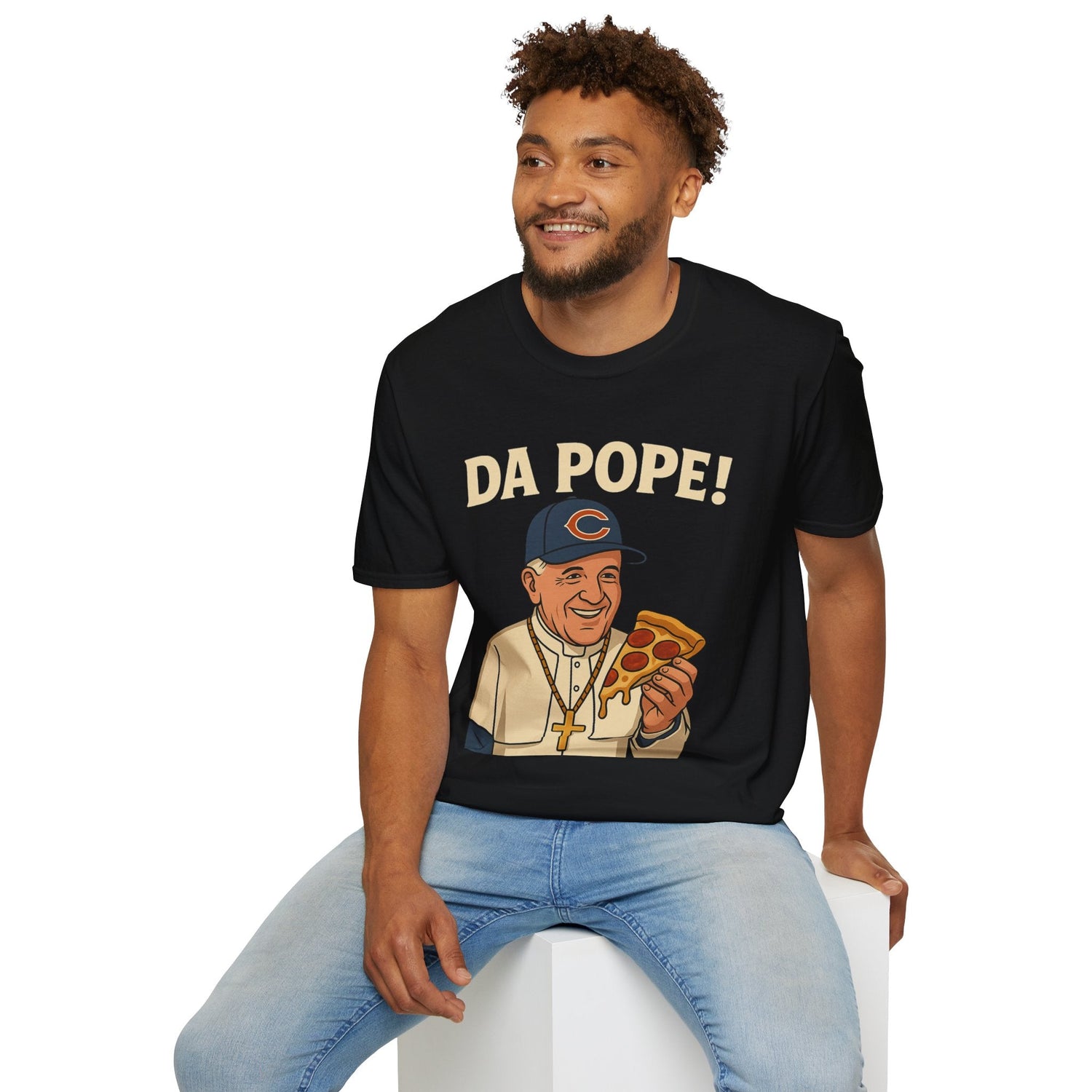 Graphic Art T-Shirt - The POPE & Chicago Bears Baseball Hat - Nordic OfficialGraphic Art T-Shirt - The POPE & Chicago Bears Baseball HatT-Shirt