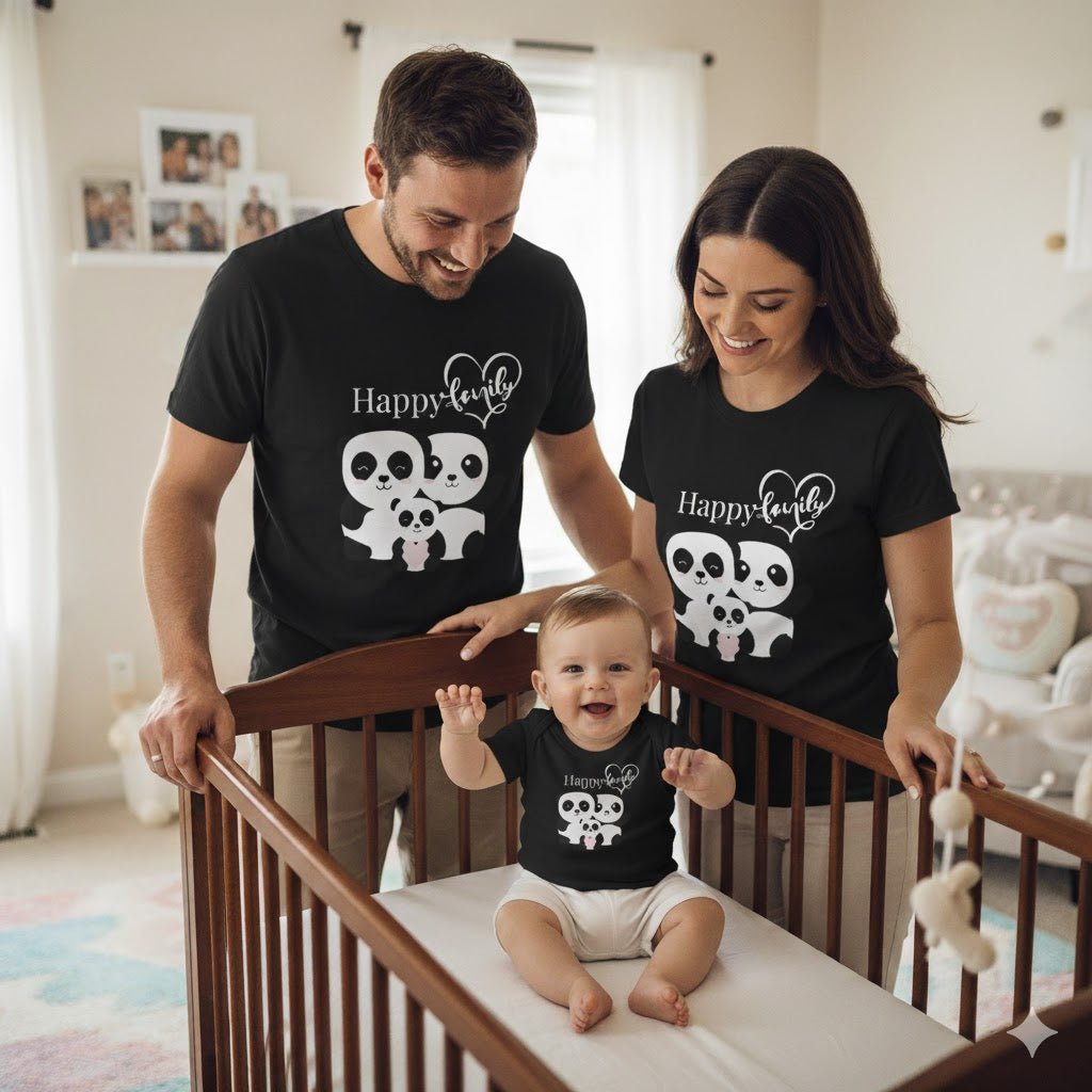 Happy Panda Family – Cute Matching Tee - Nordic OfficialHappy Panda Family – Cute Matching TeeT-Shirt