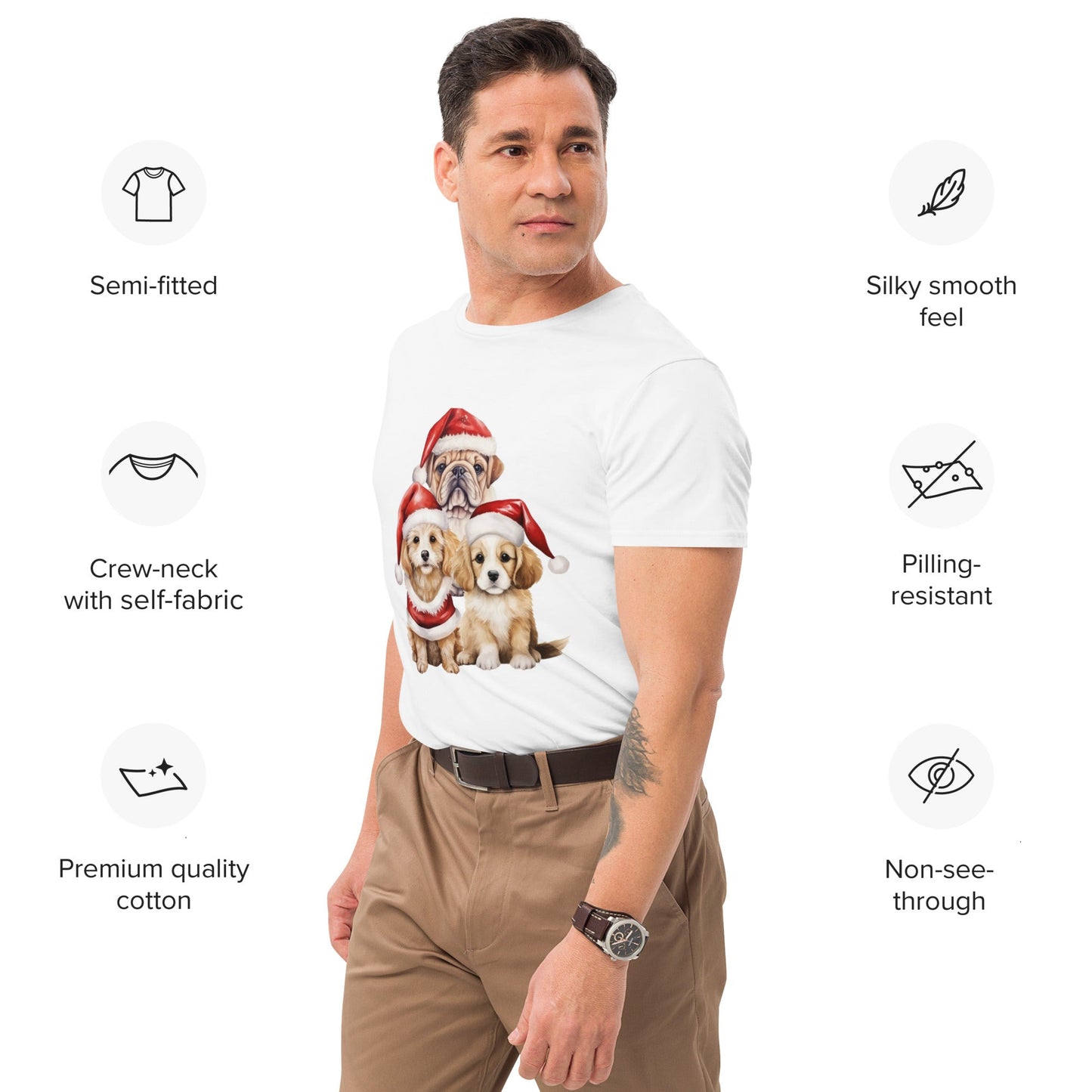 Holly Jolly Dogs Lover’s Tee - Nordic OfficialProduct mockup