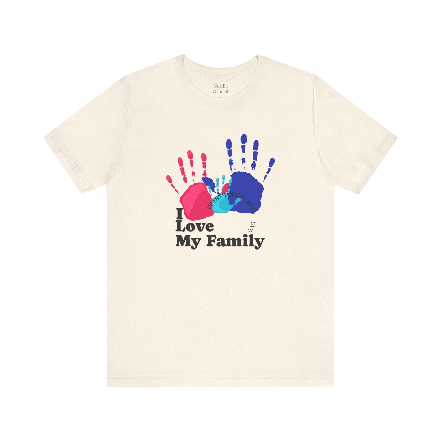 I Love My Family – Handprint Graphic Tee - Nordic OfficialI Love My Family – Handprint Graphic TeeT-Shirt