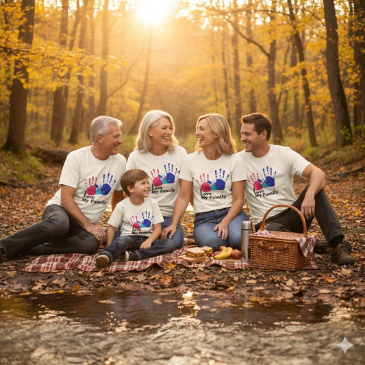 I Love My Family – Handprint Graphic Tee - Nordic OfficialI Love My Family – Handprint Graphic TeeT-Shirt
