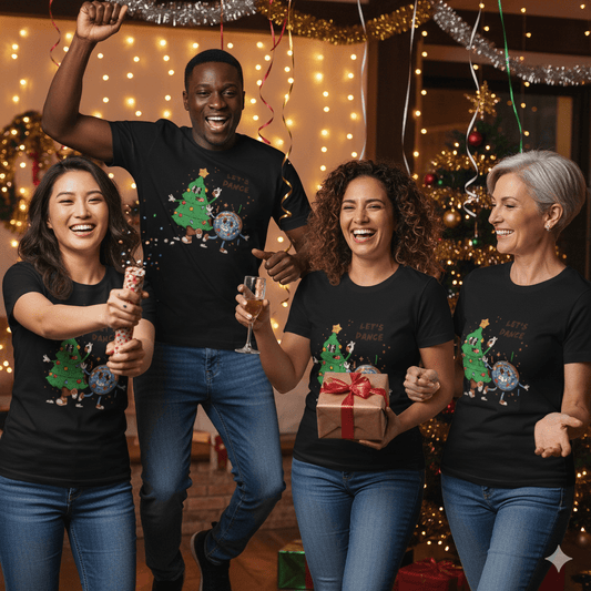 Let’s Dance! Christmas Party Unisex Jersey Tee – Festive Vibes All Night - Nordic OfficialLet’s Dance! Christmas Party Unisex Jersey Tee – Festive Vibes All NightT-Shirt