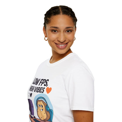 "Low FPS High Vibes" Gaming T-Shirt – Funny Gamer Shirt for Casual Players, Streamers & Retro PC Fans - Nordic Official"Low FPS High Vibes" Gaming T-Shirt – Funny Gamer Shirt for Casual Players, Streamers & Retro PC FansT-Shirt