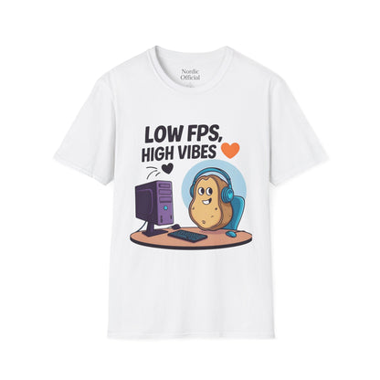 "Low FPS High Vibes" Gaming T-Shirt – Funny Gamer Shirt for Casual Players, Streamers & Retro PC Fans - Nordic Official"Low FPS High Vibes" Gaming T-Shirt – Funny Gamer Shirt for Casual Players, Streamers & Retro PC FansT-Shirt