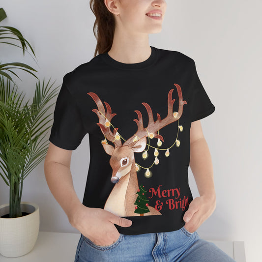 🦌✨ Merry & Bright In July – Reindeer Lights Tee - Nordic Official🦌✨ Merry & Bright In July – Reindeer Lights TeeT-Shirt