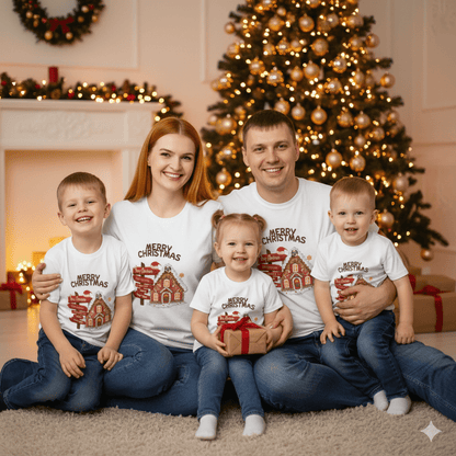 Merry Christmas Gingerbread House Tee – Cozy Holiday Vibe - Nordic OfficialMerry Christmas Gingerbread House Tee – Cozy Holiday VibeT-Shirt