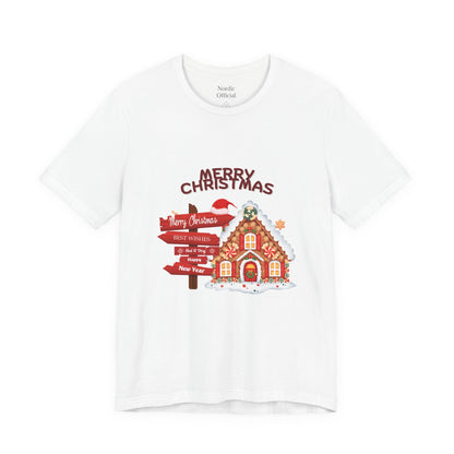 Merry Christmas Gingerbread House Tee – Cozy Holiday Vibe - Nordic OfficialMerry Christmas Gingerbread House Tee – Cozy Holiday VibeT-Shirt