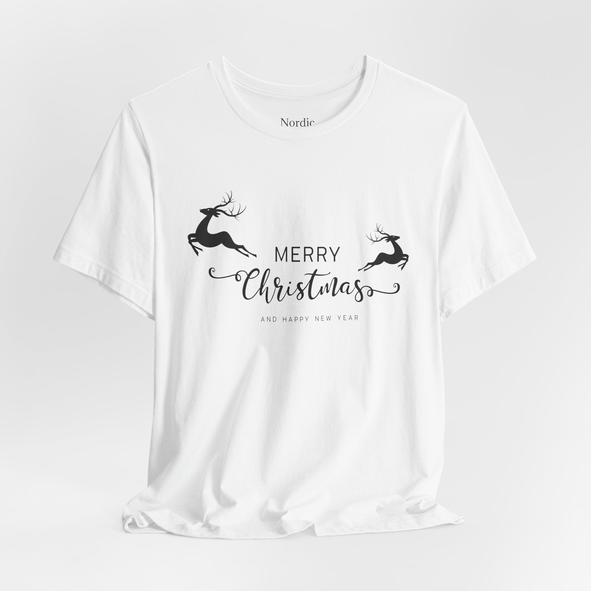 🎄✨ Minimal Merry Christmas Reindeer Tee - Nordic Official🎄✨ Minimal Merry Christmas Reindeer TeeT-Shirt