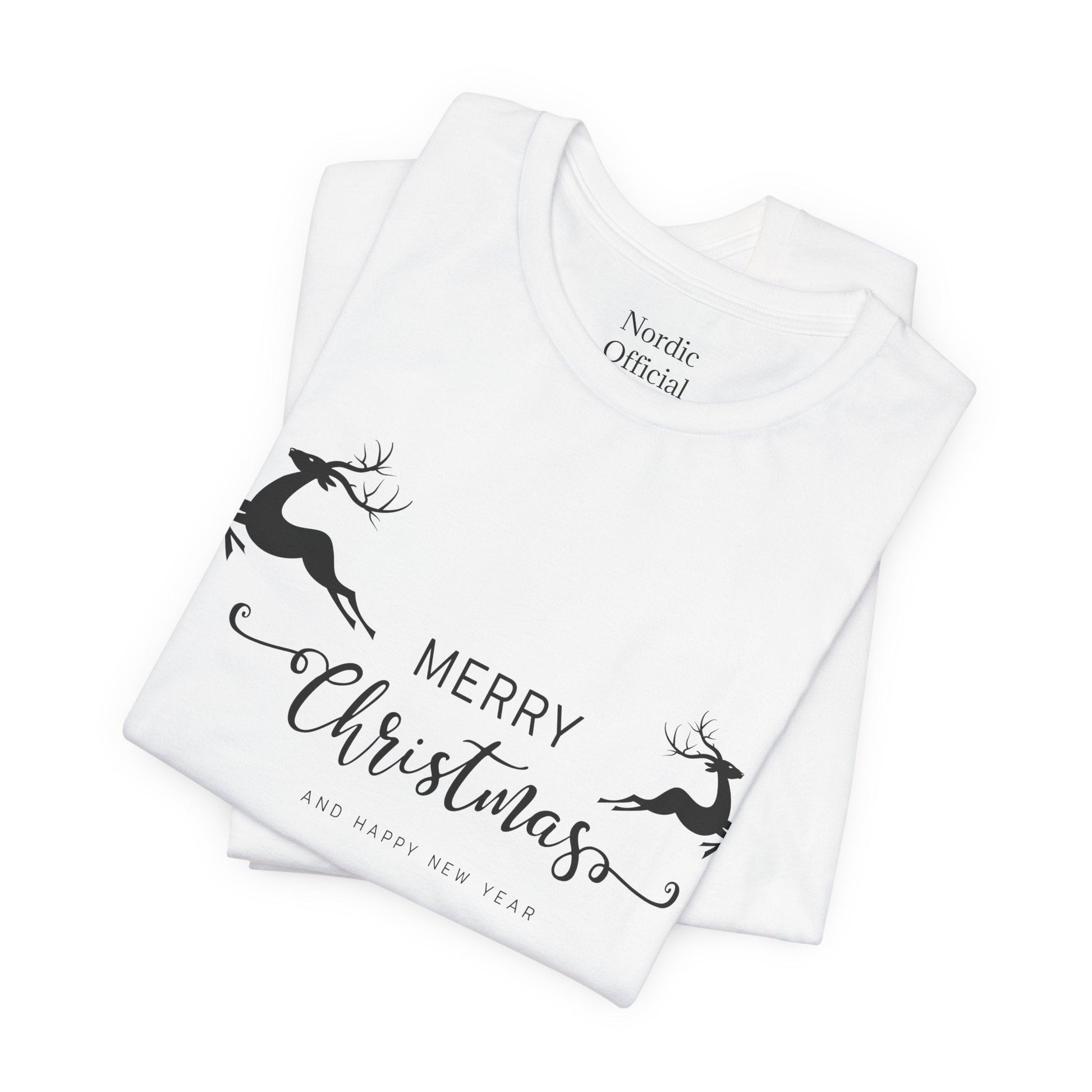 🎄✨ Minimal Merry Christmas Reindeer Tee - Nordic Official🎄✨ Minimal Merry Christmas Reindeer TeeT-Shirt