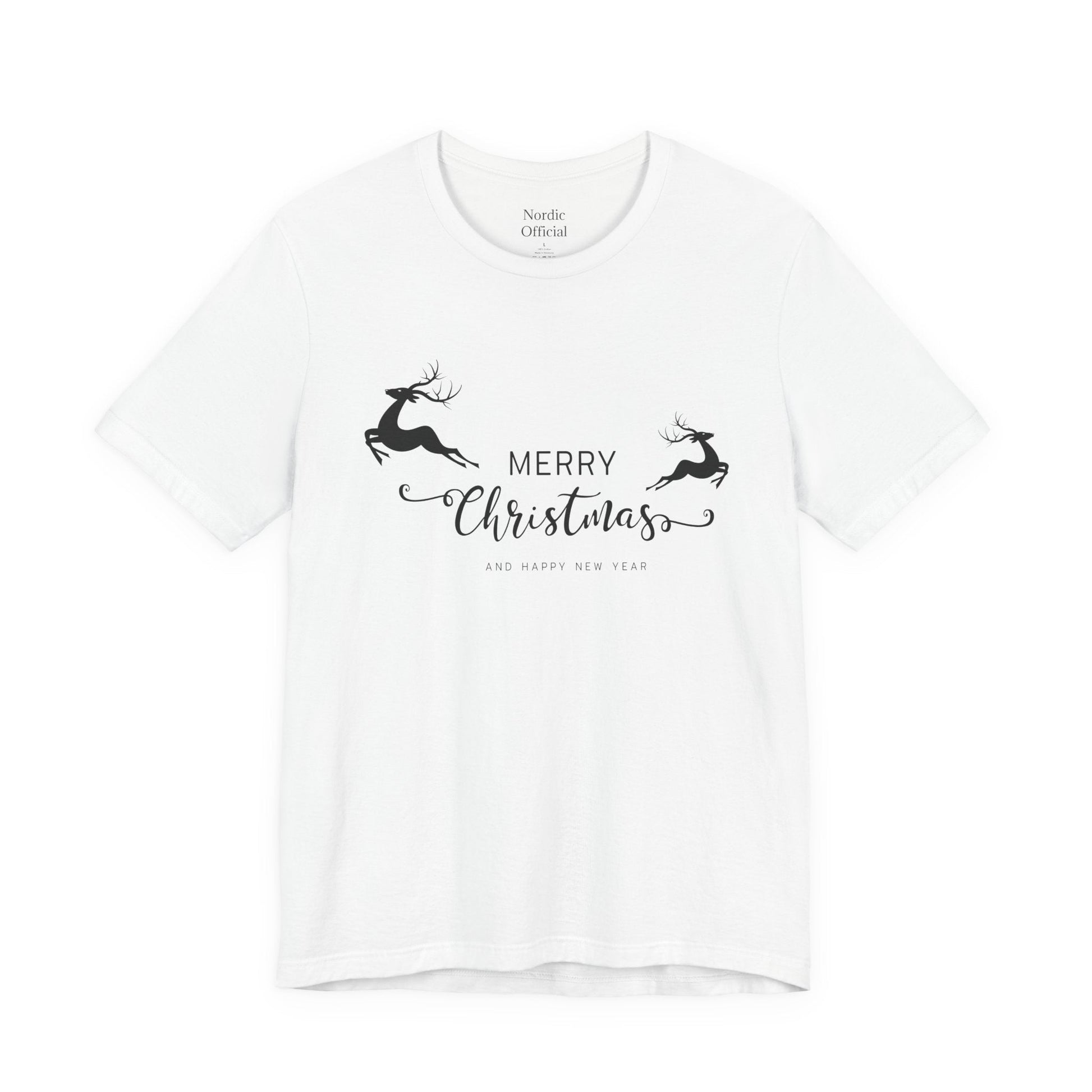 🎄✨ Minimal Merry Christmas Reindeer Tee - Nordic Official🎄✨ Minimal Merry Christmas Reindeer TeeT-Shirt